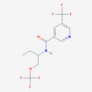 molecular formula C12H12F6N2O2 B15130667 N-(1-Trifluoromethoxymethyl-propyl)-5-trifluoromethyl-nicotinamide 