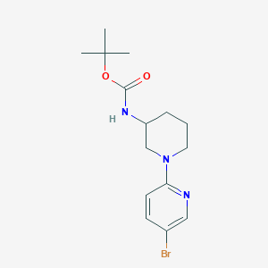 molecular formula C15H22BrN3O2 B15130841 tert-Butyl (1-(5-bromopyridin-2-yl)piperidin-3-yl)carbamate 