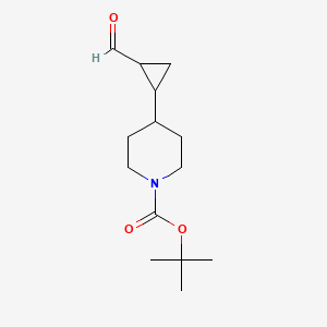 molecular formula C14H23NO3 B15130902 Tert-butyl 4-(2-formylcyclopropyl)piperidine-1-carboxylate 