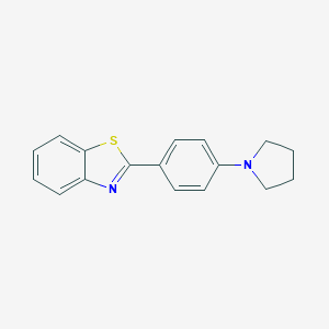 molecular formula C17H16N2S B151310 2-[4-(Pyrrolidin-1-yl)phenyl]-1,3-benzothiazole CAS No. 127868-60-4