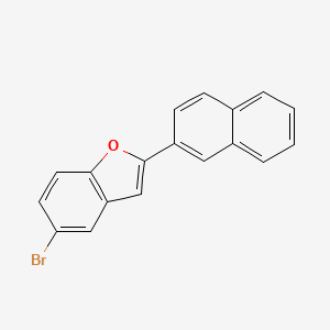 molecular formula C18H11BrO B15131016 Benzofuran, 5-bromo-2-(2-naphthalenyl)- 