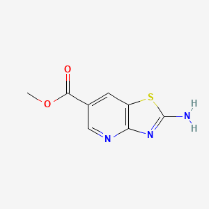 molecular formula C8H7N3O2S B15131065 Methyl 2-aminothiazolo[4,5-b]pyridine-6-carboxylate 