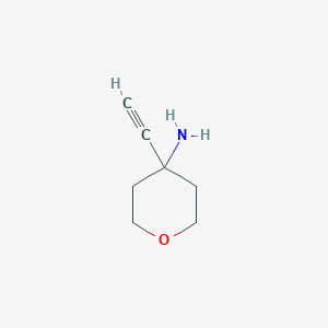 molecular formula C7H11NO B15131218 4-Ethynyloxan-4-amine 