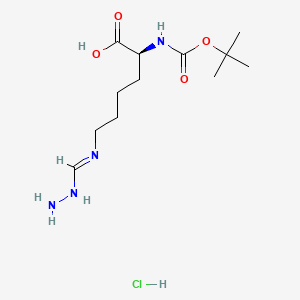 molecular formula C12H25ClN4O4 B15131286 (2S)-6-(hydrazinylmethylideneamino)-2-[(2-methylpropan-2-yl)oxycarbonylamino]hexanoic acid;hydrochloride 