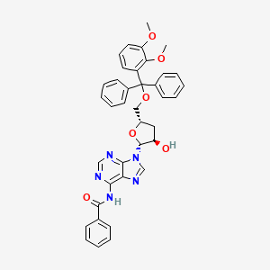 molecular formula C38H35N5O6 B15131363 Adenosine,N-benzoyl-5'-O-[bis(4-methoxyphenyl)phenylmethyl]-3'-deoxy- CAS No. 84138-86-3