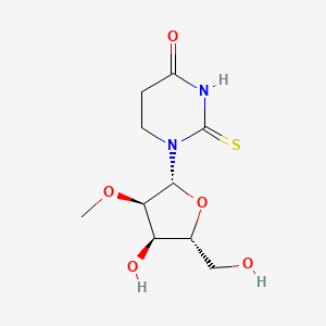 molecular formula C10H16N2O5S B15131502 1-[(2R,3R,4R,5R)-4-hydroxy-5-(hydroxymethyl)-3-methoxyoxolan-2-yl]-2-sulfanylidene-1,3-diazinan-4-one 