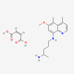molecular formula C21H29N3O5 B15131552 N-(6-Methoxy-4,5-dimethyl-(quinolin-8-YL))pentane-1,4-diamine maleate 