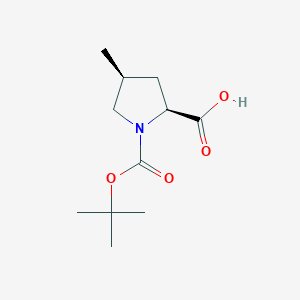 molecular formula C11H19NO4 B151316 (2S,4S)-1-(tert-Butoxycarbonyl)-4-methylpyrrolidine-2-carboxylic acid CAS No. 364750-81-2