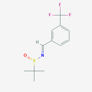 molecular formula C12H14F3NOS B15131667 (S)-2-methyl-N-[(1E)-[3-(trifluoromethyl)phenyl]methylidene]propane-2-sulfinamide 