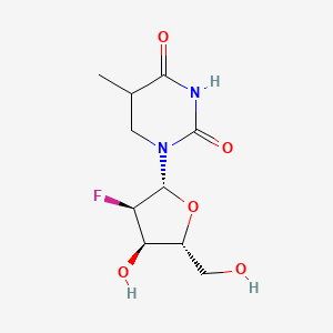 molecular formula C10H15FN2O5 B15131741 1-[(2R,3R,4R,5R)-3-fluoro-4-hydroxy-5-(hydroxymethyl)oxolan-2-yl]-5-methyl-1,3-diazinane-2,4-dione 