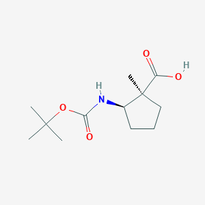 molecular formula C12H21NO4 B15131782 Cis-2-tert-Butoxycarbonylamino-1-methyl-cyclopentanecarboxylic acid CAS No. 1965310-30-8