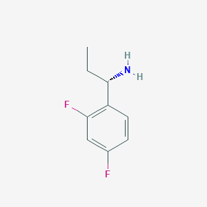 molecular formula C9H11F2N B15131840 (S)-1-(2,4-Difluorophenyl)propan-1-amine 