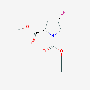 molecular formula C11H18FNO4 B151319 (2S,4S)-1-Tert-butyl 2-methyl 4-fluoropyrrolidine-1,2-dicarboxylate CAS No. 203866-16-4