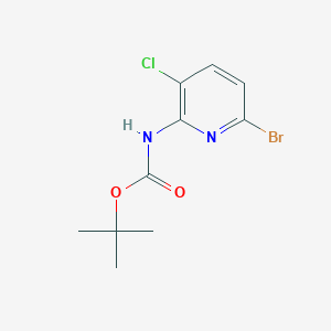 molecular formula C10H12BrClN2O2 B15131971 tert-Butyl (6-bromo-3-chloropyridin-2-yl)carbamate 