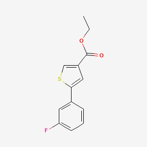 molecular formula C13H11FO2S B15132297 Ethyl 5-(3-fluorophenyl)thiophene-3-carboxylate 