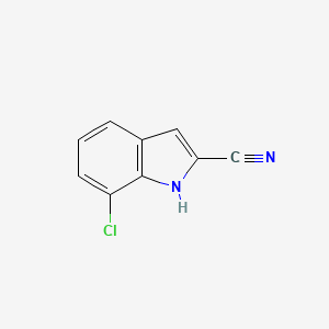 molecular formula C9H5ClN2 B1513230 7-Chloro-1H-indole-2-carbonitrile CAS No. 1264481-38-0