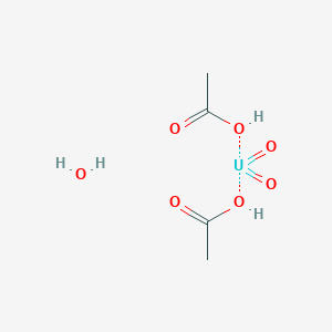molecular formula C4H10O7U B15132382 Uranyl Acetate, Dihydrate, Reagent 