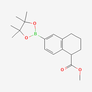 molecular formula C18H25BO4 B15132386 Methyl 6-(4,4,5,5-tetramethyl-1,3,2-dioxaborolan-2-yl)-1,2,3,4-tetrahydronaphthalene-1-carboxylate 