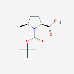 molecular formula C11H19NO4 B151327 (2S,5S)-1-(Tert-butoxycarbonyl)-5-methylpyrrolidine-2-carboxylic acid CAS No. 334769-80-1