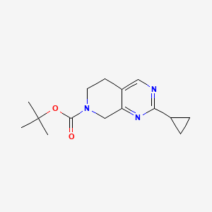 molecular formula C15H21N3O2 B15132742 tert-Butyl 2-cyclopropyl-5,6-dihydropyrido[3,4-d]pyrimidine-7(8H)-carboxylate CAS No. 1395493-05-6