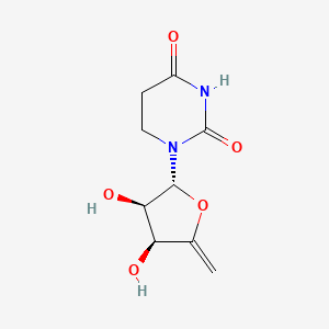 molecular formula C9H12N2O5 B15132834 Uridine, 4',5'-didehydro-5'-deoxy- 