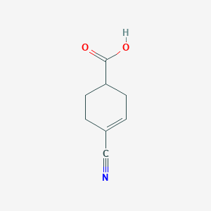 molecular formula C8H9NO2 B15132906 4-Cyanocyclohex-3-enecarboxylic acid CAS No. 42038-77-7
