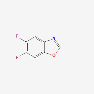 molecular formula C8H5F2NO B15132986 5,6-Difluoro-2-methyl-1,3-benzoxazole 