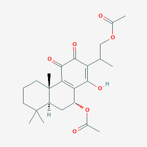 molecular formula C24H32O7 B151332 16-Acetoxy-7-O-acetylhorminone CAS No. 269742-39-4