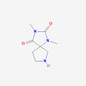 molecular formula C8H13N3O2 B15133558 1,3-Dimethyl-1,3,7-triazaspiro[4.4]nonane-2,4-dione 