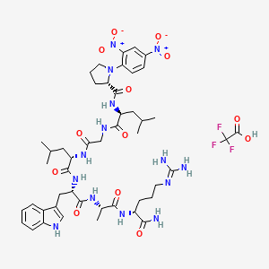 molecular formula C47H65F3N14O13 B15133867 Dnp-PLGLWA-DArg-NH2 (TFA) 