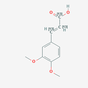 molecular formula C11H12O4 B15133933 3,4-Dimethoxy[7,8,9,-13C3]-cinnamic Acid 