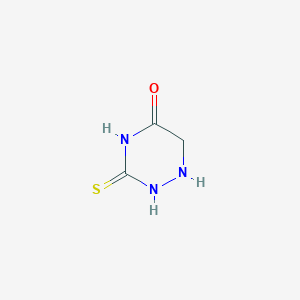 molecular formula C3H5N3OS B15133981 Perhydro-1,2,4-triazin-5-one-3-thione 