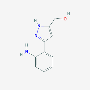 molecular formula C10H11N3O B151340 (3-(2-氨基苯基)-1H-吡唑-5-基)甲醇 CAS No. 769069-96-7