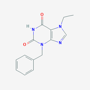 molecular formula C14H14N4O2 B151346 3-Benzyl-7-ethyl-3,7-dihydro-purine-2,6-dione CAS No. 139927-85-8