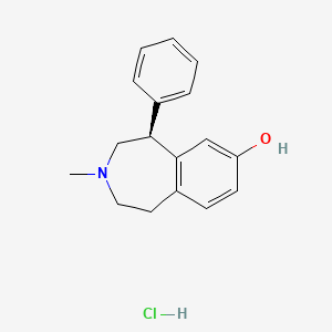 molecular formula C17H20ClNO B1513461 (5S)-3-methyl-5-phenyl-1,2,4,5-tetrahydro-3-benzazepin-7-ol;hydrochloride CAS No. 109010-52-8