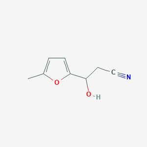 molecular formula C8H9NO2 B1513494 3-Hydroxy-3-(5-methylfuran-2-yl)propanenitrile 