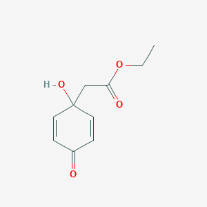 molecular formula C10H12O4 B151354 Ethyl(1-hydroxy-4-oxocyclohexa-2,5-dien-1-yl)acetate CAS No. 60263-06-1