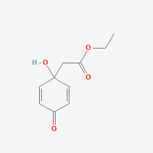 molecular formula C10H12O4 B151354 Ethyl 2-(1-hydroxy-4-oxocyclohexa-2,5-dien-1-yl)acetate CAS No. 60263-06-1