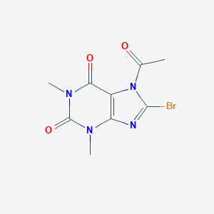molecular formula C9H9BrN4O3 B151356 7-Acetyl-8-bromo-1,3-dimethylpurine-2,6-dione CAS No. 133512-95-5