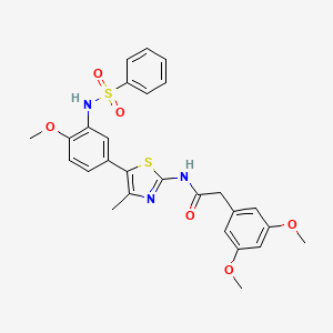 molecular formula C27H27N3O6S2 B15135848 KR-27370 