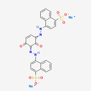 molecular formula C26H16N4Na2O8S2 B15135918 disodium;4-[2-[4,6-dioxo-5-[(4-sulfonatonaphthalen-1-yl)hydrazinylidene]cyclohex-2-en-1-ylidene]hydrazinyl]naphthalene-1-sulfonate 