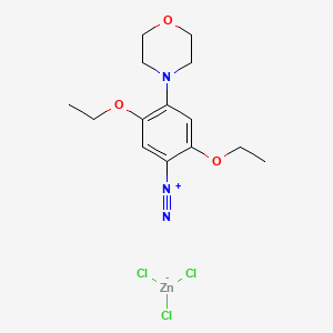 B1513595 Benzenediazonium, 2,5-diethoxy-4-(4-morpholinyl)-, trichlorozincate(1-) (1:1) CAS No. 26123-91-1