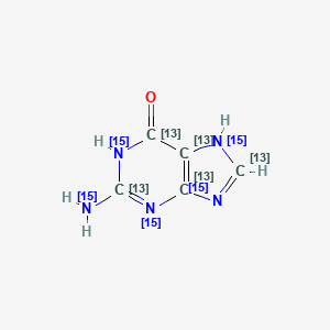 molecular formula C5H5N5O B15136065 Guanine-13C5,15N5 