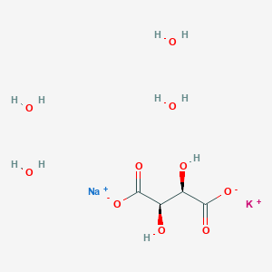 molecular formula C4H4O6KNa·4H2O<br>C4H12KNaO10 B151361 Sodium potassium tartrate tetrahydrate CAS No. 6381-59-5