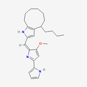 molecular formula C25H33N3O B15136177 Butylcycloheptylprodigiosin 