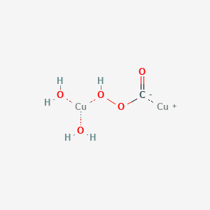 molecular formula CH5Cu2O5 B15136181 Copper;copper(1+);hydroperoxymethanone;dihydrate 