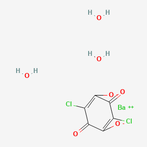 molecular formula C6H8BaCl2O7 B1513632 Barium(2+);2,5-dichloro-3,6-dioxocyclohexa-1,4-diene-1,4-diolate;trihydrate CAS No. 32458-20-1