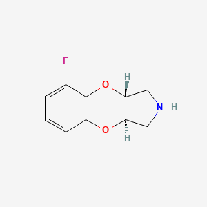 molecular formula C10H10FNO2 B15136467 (3aR,9aR)-Fluparoxan 