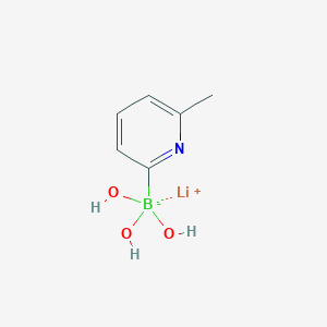 molecular formula C6H9BLiNO3 B1513650 Lithium trihydroxy(6-methylpyridin-2-yl)borate 