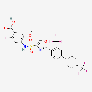 molecular formula C25H19F7N2O6S B15136558 Hsd17B13-IN-67 